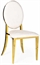 O Chair Gold - White Seat and Back in Orlando
