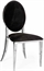 O Chair Silver - Black Seat and Back in Orlando