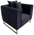 Velours Armchair Black in Orlando