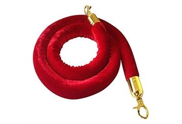 Stanchion Rope Red - Gold Clasps in Tampa, St Petersburg
