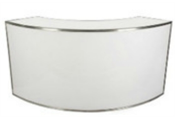 Acrylic Bar Silver Mirror Trim - Curved in Tampa, St Petersburg