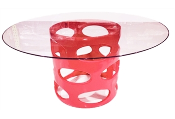 Bubbly Dining Table Red in Tampa, St Petersburg