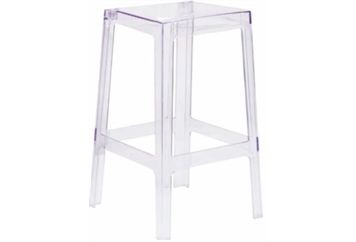 Charles Backless Square Barstool Clear in Miami, Ft. Lauderdale, Palm Beach