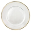 Beaded Gold and White Charger Plate in Miami, Ft. Lauderdale, Palm Beach