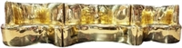 Cobra Curved Banquette - Gold in Miami, Ft. Lauderdale, Palm Beach