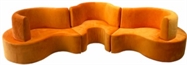 Cobra Curved Banquette - Orange in Miami, Ft. Lauderdale, Palm Beach