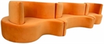 Cobra Curved Banquette - Orange in Miami, Ft. Lauderdale, Palm Beach