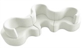 Cobra Curved Banquette - White in Miami, Ft. Lauderdale, Palm Beach