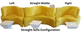 Cobra Curved Banquette - Yellow in Miami, Ft. Lauderdale, Palm Beach