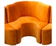 Cobra Curved Middle Orange Banquette in Miami, Ft. Lauderdale, Palm Beach