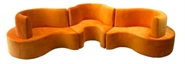 Cobra Curved Middle Orange Banquette in Miami, Ft. Lauderdale, Palm Beach