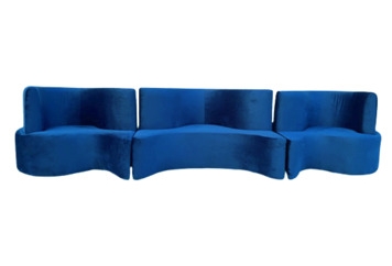 Cobra Straight Banquette - Navy Blue in Miami, Ft. Lauderdale, Palm Beach