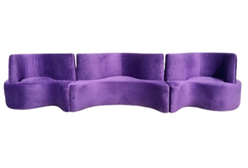 Cobra Straight Banquette - Purple in Miami, Ft. Lauderdale, Palm Beach