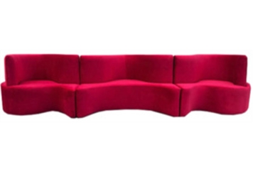 Cobra Straight Banquette - Red in Miami, Ft. Lauderdale, Palm Beach