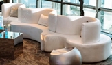 Cobra Straight Banquette - White in Miami, Ft. Lauderdale, Palm Beach