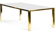 Mirage Dining Table White With Gold Legs in Miami, Ft. Lauderdale, Palm Beach