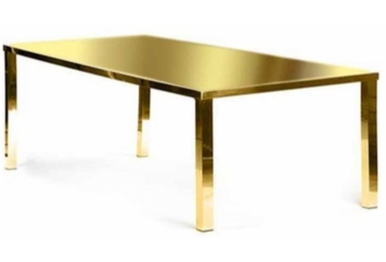 Mirage Dining Table Gold With Gold Legs in Miami, Ft. Lauderdale, Palm Beach