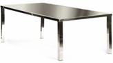 Mirage Dining Table Silver With Silver Legs in Miami, Ft. Lauderdale, Palm Beach