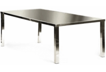 Mirage Dining Table Silver With Silver Legs in Miami, Ft. Lauderdale, Palm Beach