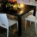 Mirage Dining Table Black With Black Legs in Miami, Ft. Lauderdale, Palm Beach