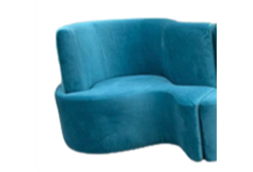 Cobra Left Aqua Blue Banquette in Naples, Marco Island, Ft. Myers