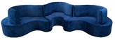 Cobra Curved Banquette - Navy Blue in Naples, Marco Island, Ft. Myers