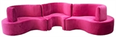 Cobra Curved Banquette - Pink in Naples, Marco Island, Ft. Myers