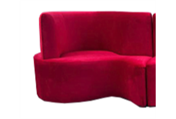 Cobra Left Red Banquette in Naples, Marco Island, Ft. Myers