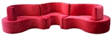 Cobra Curved Banquette - Red in Naples, Marco Island, Ft. Myers