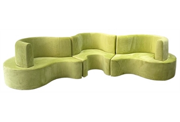 Cobra Curved Banquette - Lime in Naples, Marco Island, Ft. Myers