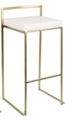 Malta Gold Barstool - White in Miami, Ft. Lauderdale, Palm Beach