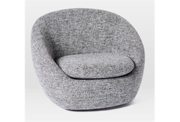 Swivel Chunky Gray Chair in Miami, Ft. Lauderdale, Palm Beach