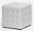 Tufted Kubik Ottoman - White in Miami, Ft. Lauderdale, Palm Beach