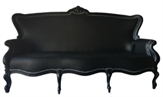 Vintage Phantom Black Victorian Sofa in Miami, Ft. Lauderdale, Palm Beach