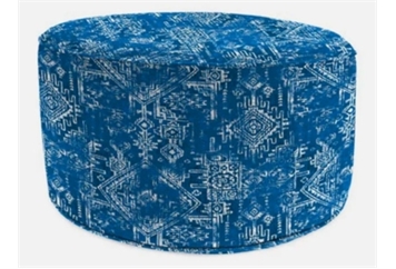 Ikat Blue Pouf in Miami, Ft. Lauderdale, Palm Beach