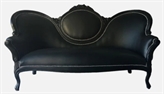 Vintage Victorian Black Sofa in Miami, Ft. Lauderdale, Palm Beach