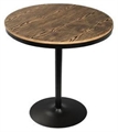 Easy Black Tulip Base Wood Top Highboy Table in Miami, Ft. Lauderdale, Palm Beach