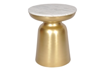 Gold Martini End Table Marble in Naples, Marco Island, Ft. Myers