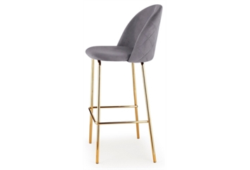 Royal Barstool Curved Gold - Gray in Naples, Marco Island, Ft. Myers