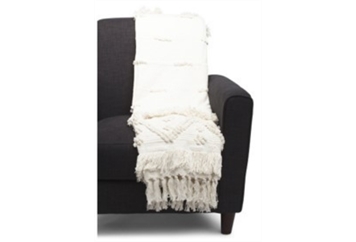 Boho Throw Blanket - White in Orlando