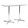 Easy Rectangle Chrome Base White Top Highboy Table Large in Miami, Ft. Lauderdale, Palm Beach