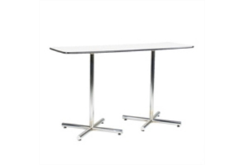 Easy Rectangle Chrome Base White Top Dining Table in Miami, Ft. Lauderdale, Palm Beach