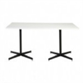 Easy Rectangle Black Base White Top Dining Table in Miami, Ft. Lauderdale, Palm Beach