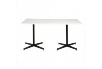 Easy Rectangle Black Base White Top Dining Table in Miami, Ft. Lauderdale, Palm Beach