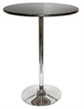 Easy Chrome Tulip Base Black Top Highboy Table 30in in Miami, Ft. Lauderdale, Palm Beach