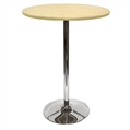 Easy Chrome Tulip Base Maple Top Highboy Table in Miami, Ft. Lauderdale, Palm Beach