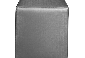 Metallic Cube Ottoman - Silver in Miami, Ft. Lauderdale, Palm Beach