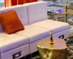 Boca Loveseat Charged without Arms - White in Miami, Ft. Lauderdale, Palm Beach