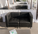 Boca Loveseat Sectional with Arms - Black in Miami, Ft. Lauderdale, Palm Beach