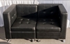 Boca Loveseat Sectional with Arms - Black in Miami, Ft. Lauderdale, Palm Beach